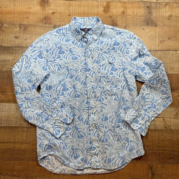 Vineyard Vines Long Sleeve Button Down Linen Tucker Shirt size M - Picture 1 of 4